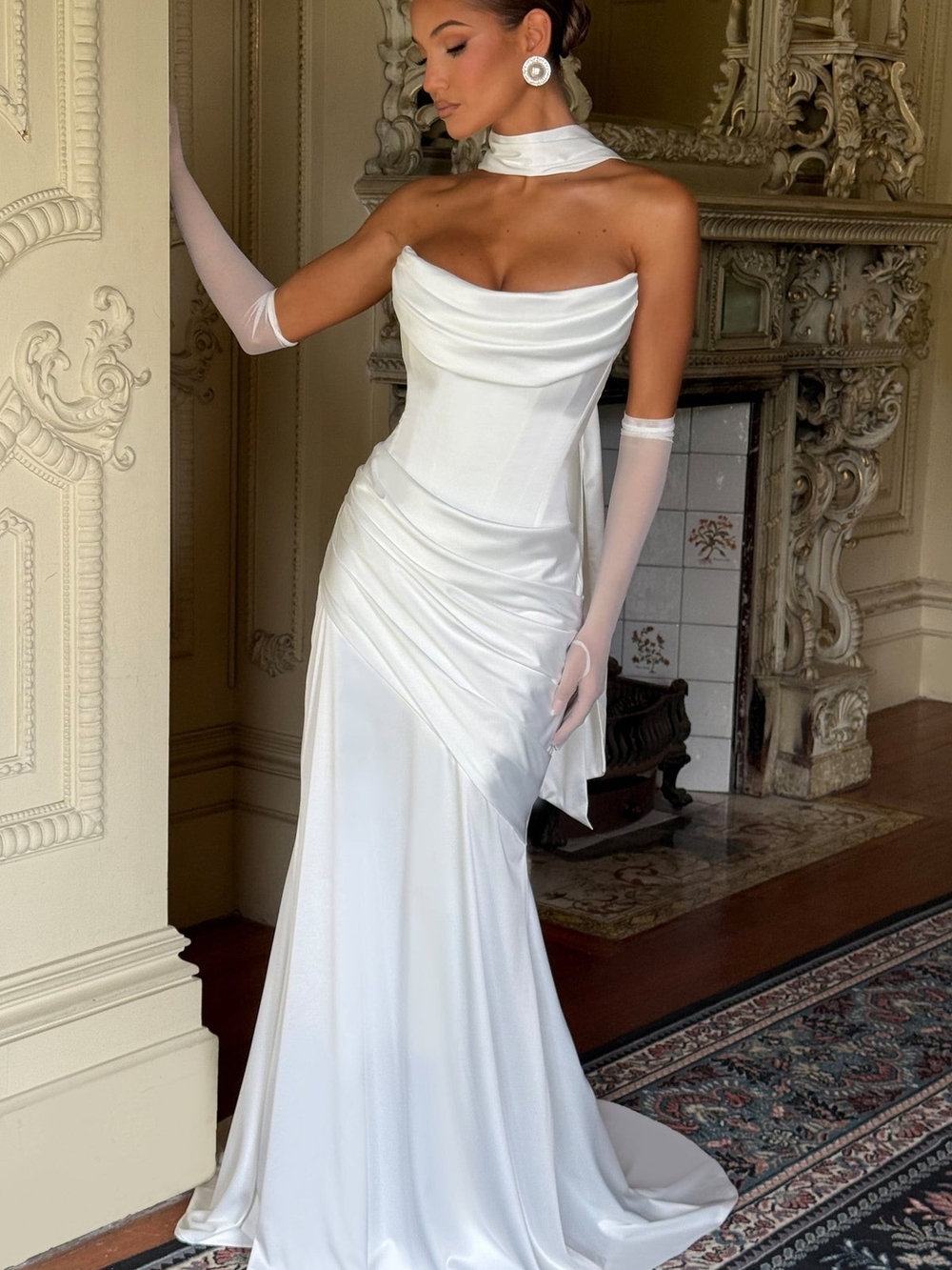 Babyboo Fashion Kensington Maxi Dress in White